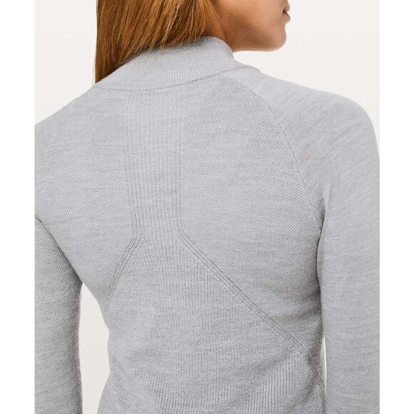 LULULEMON Time To Thrive Jacket Sz 4 Heathered Silver Drop - Picture 3 of 8